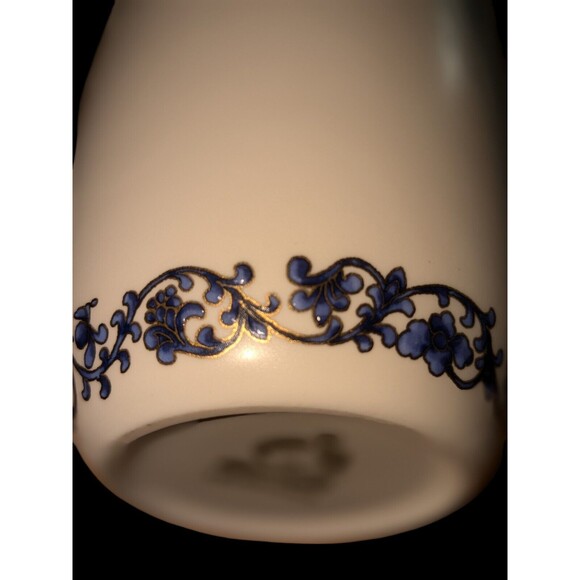 Teavana Tea Cup Mug WITH Lid & Infuser Blue  White Gold 12 oz - Picture 6 of 6